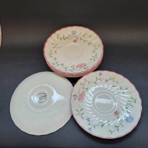 JOHNSON BROTHERS ENGLAND  SUMMER CHINTZ  SAUCERS  lot of 5